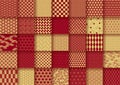 Set of 35 seamless traditional Japanese patterns. Vector illustration. Royalty Free Stock Photo